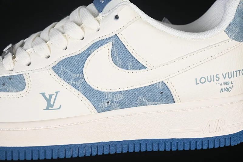 All categories Nk Air Force 1 Air Force series Nk Air Force 1 Low Air Force low-top Nike Air Force 1'07 Low joint white and blue canvas Air Force 1 low-top casual sneakers XD2588-606